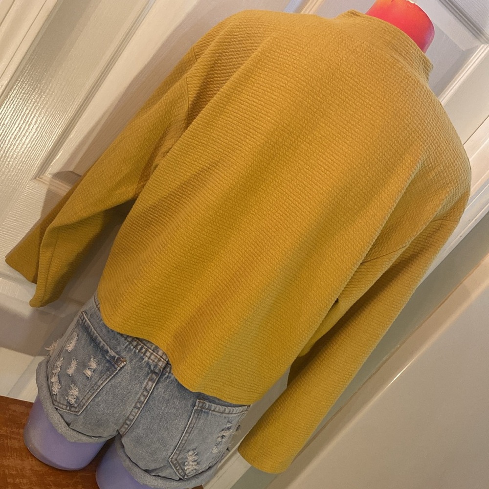 June & Hudson Mustard Cowl Neck Sweater - Picture 6 of 12